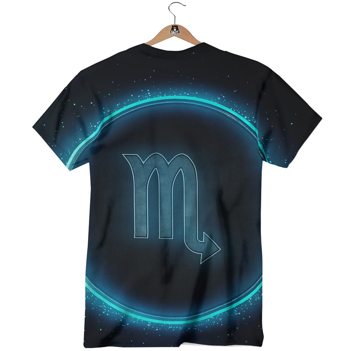 Zodiac Sign Blue Scorpio Print T-Shirt-grizzshop