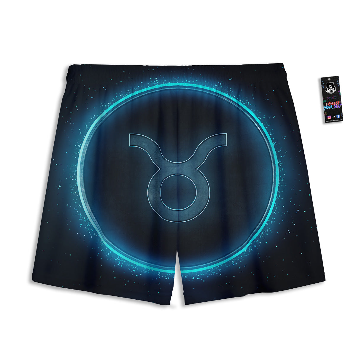 Zodiac Sign Dark Libra Print Mesh Shorts