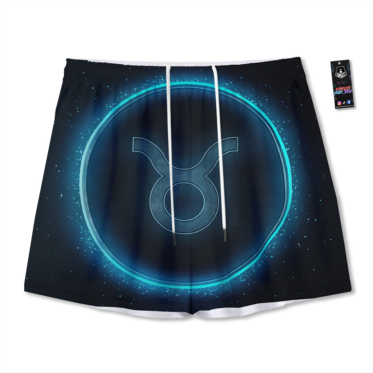 Zodiac Sign Dark Libra Print Mesh Shorts