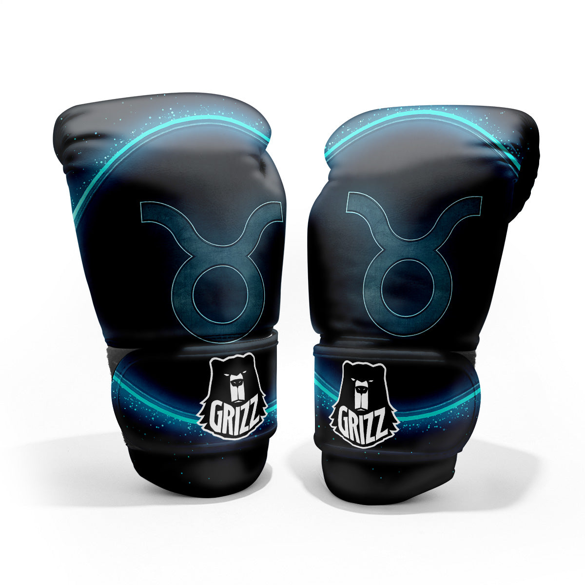 Zodiac Sign Blue Taurus Print Pro Boxing Glove
