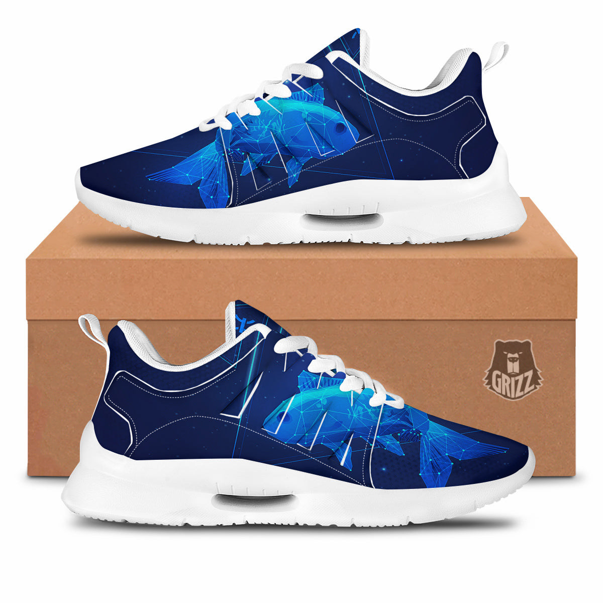 Zodiac Sign Blue Virgo Print Tennis Shoes-grizzshop