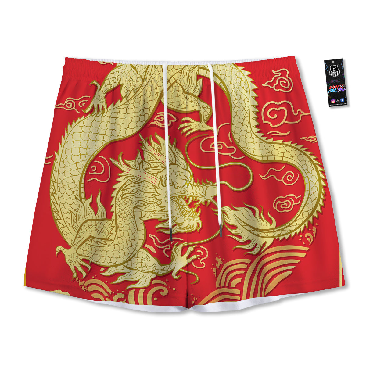 Zodiac Sign Dark Sagittarius Print Mesh Shorts