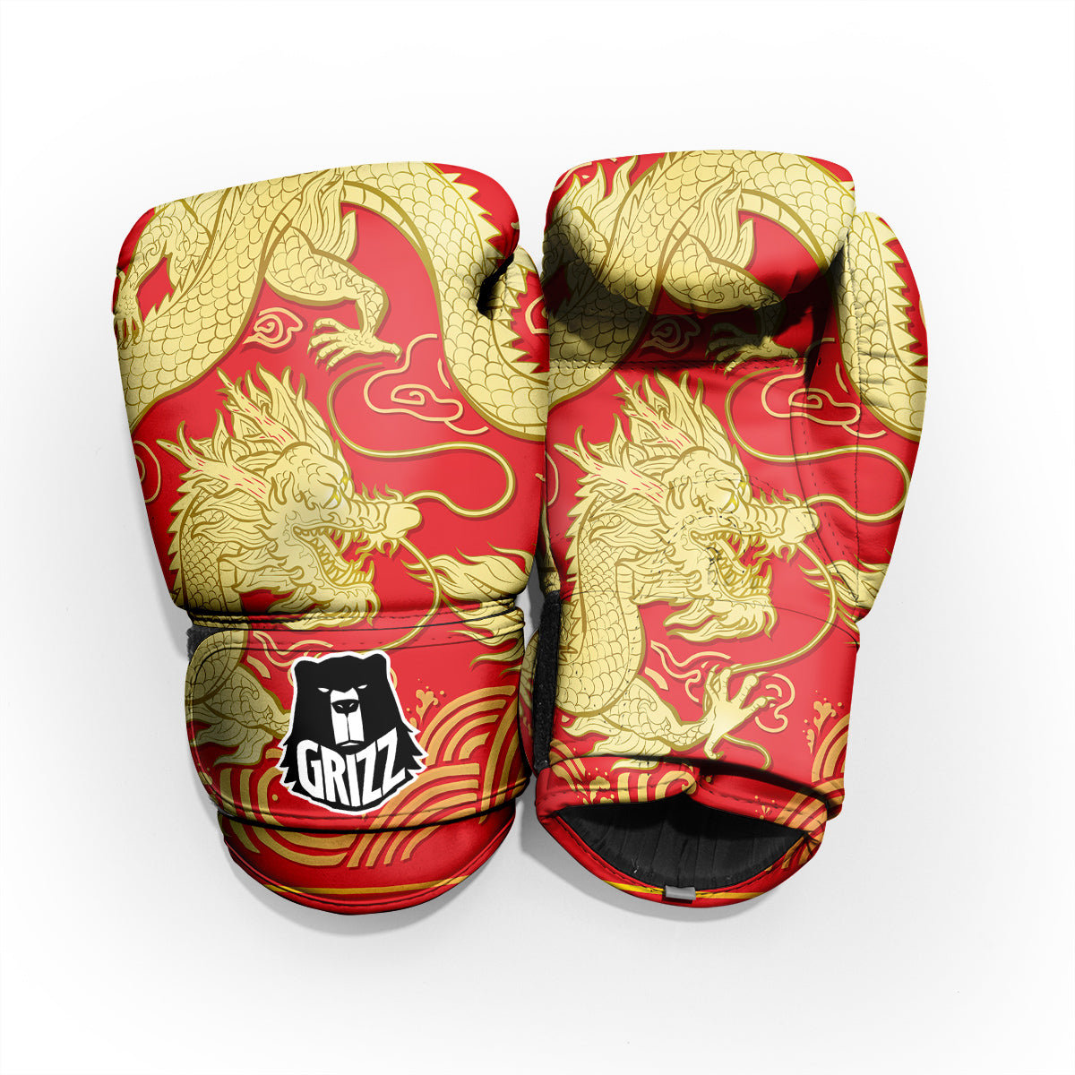 Zodiac Sign Chinese Dragon Print Pro Boxing Glove