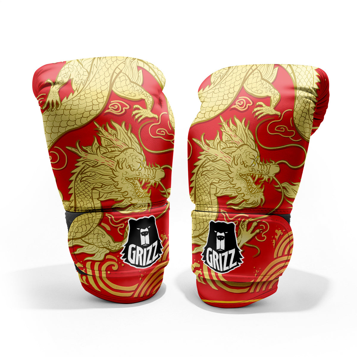 Zodiac Sign Chinese Dragon Print Pro Boxing Glove