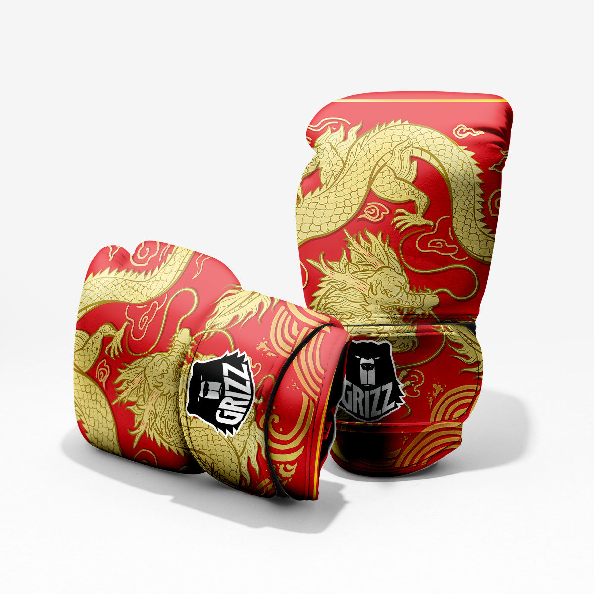 Zodiac Sign Chinese Dragon Print Pro Boxing Glove