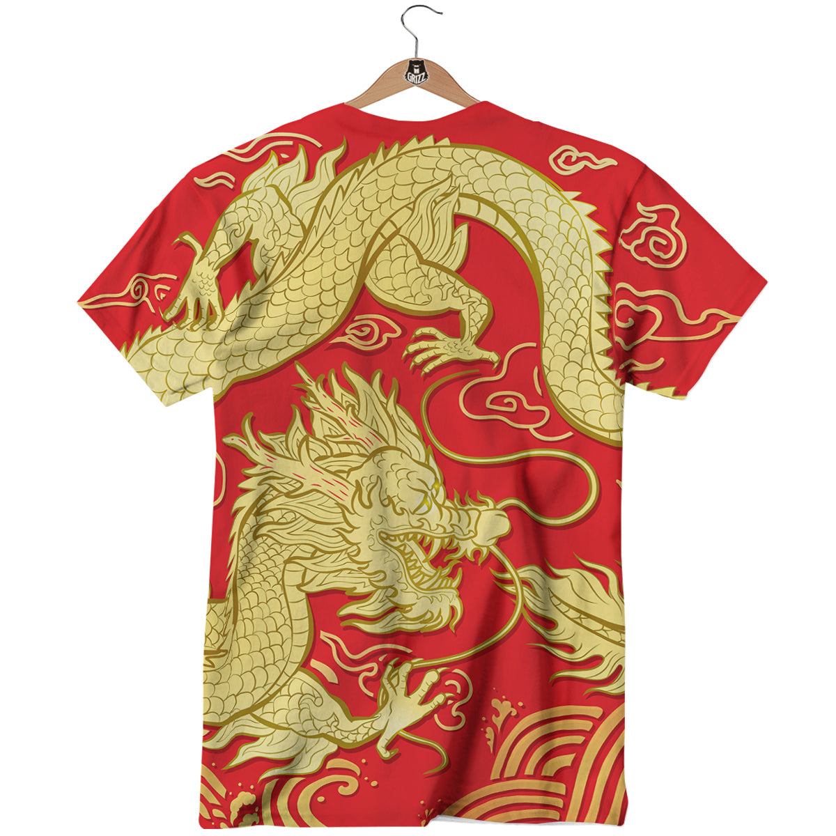 Zodiac Sign Chinese Dragon Print T-Shirt-grizzshop