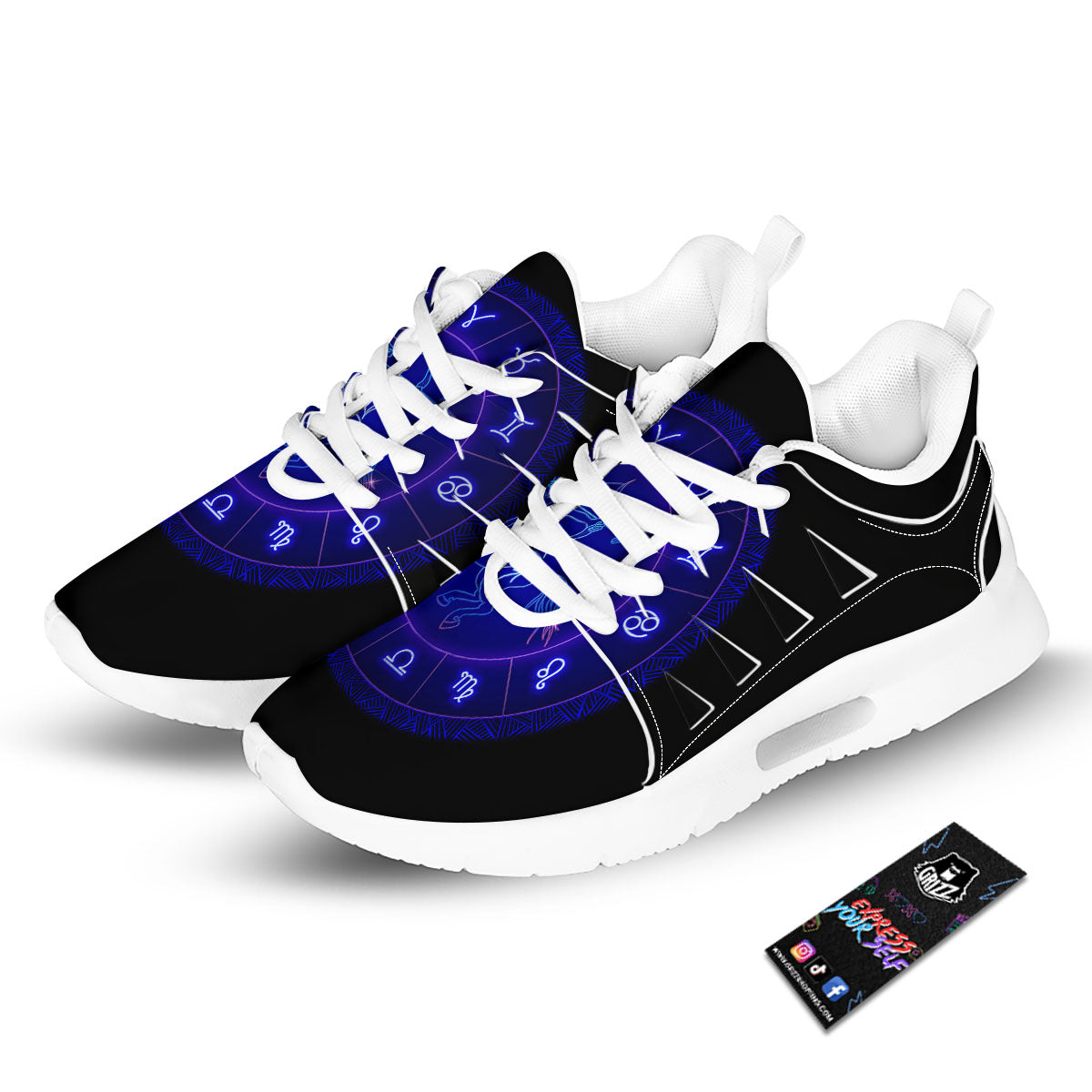 Zodiac Sign Chinese Dragon Print Tennis Shoes-grizzshop