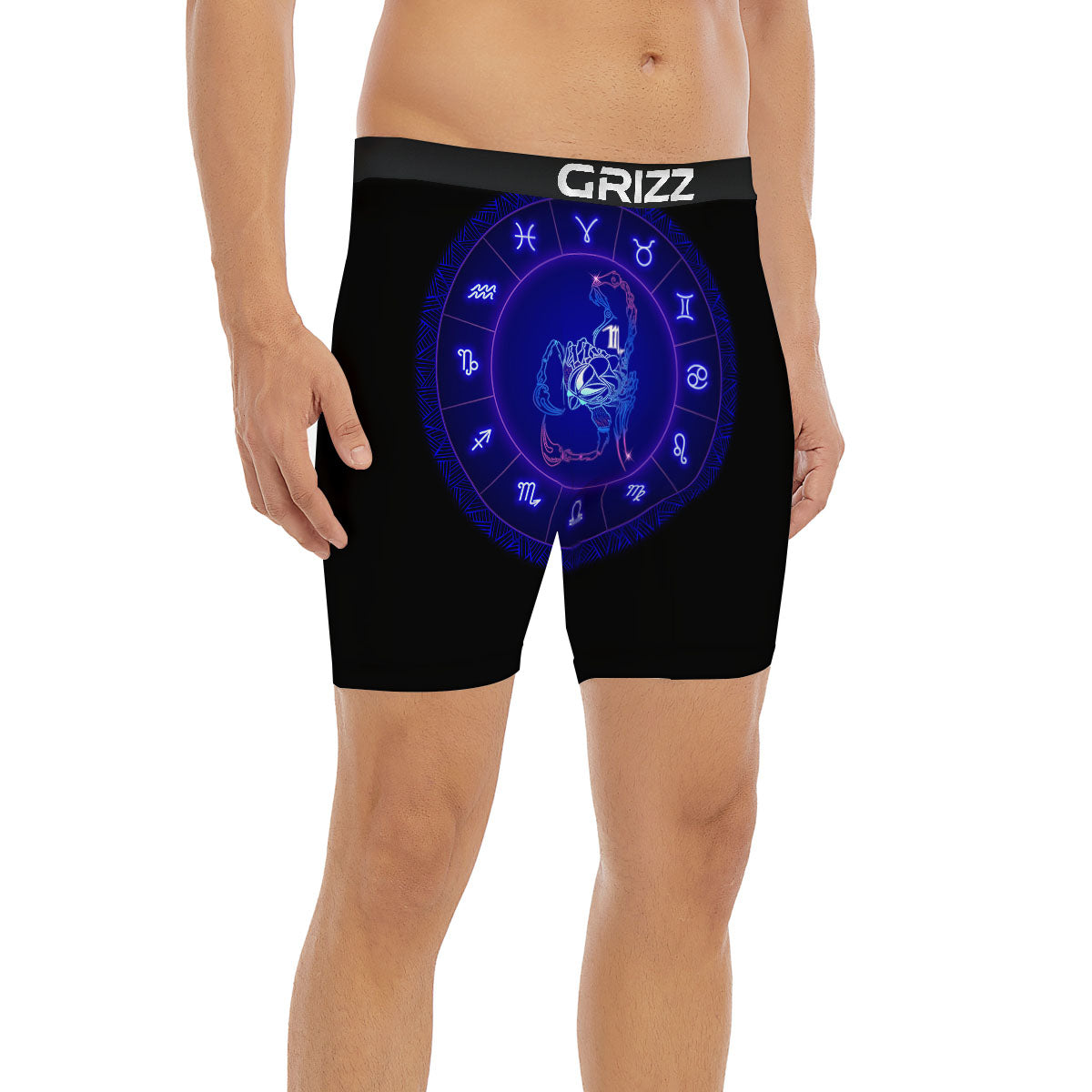 Zodiac Sign Chinese Ox Print Boxer Briefs-grizzshop