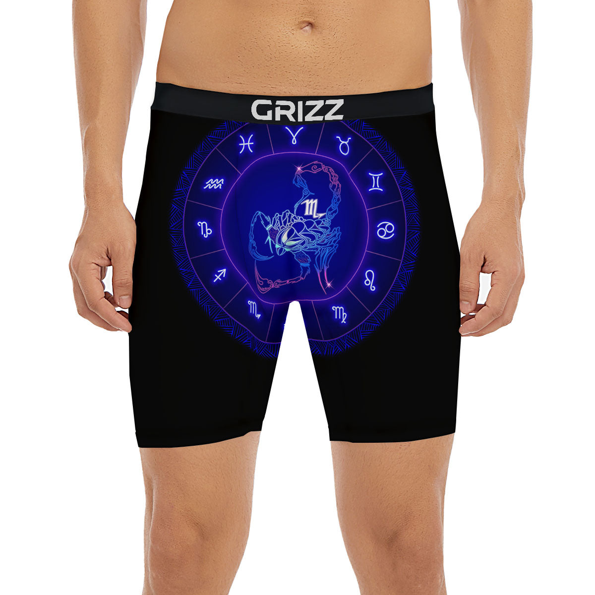 Zodiac Sign Chinese Ox Print Boxer Briefs-grizzshop
