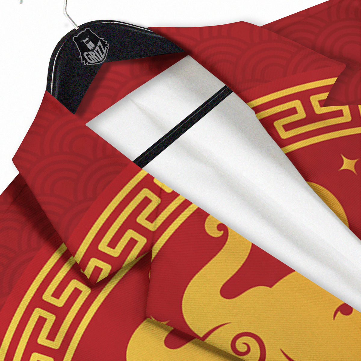 Zodiac Sign Chinese Ox Print Men's Sport Coat-grizzshop