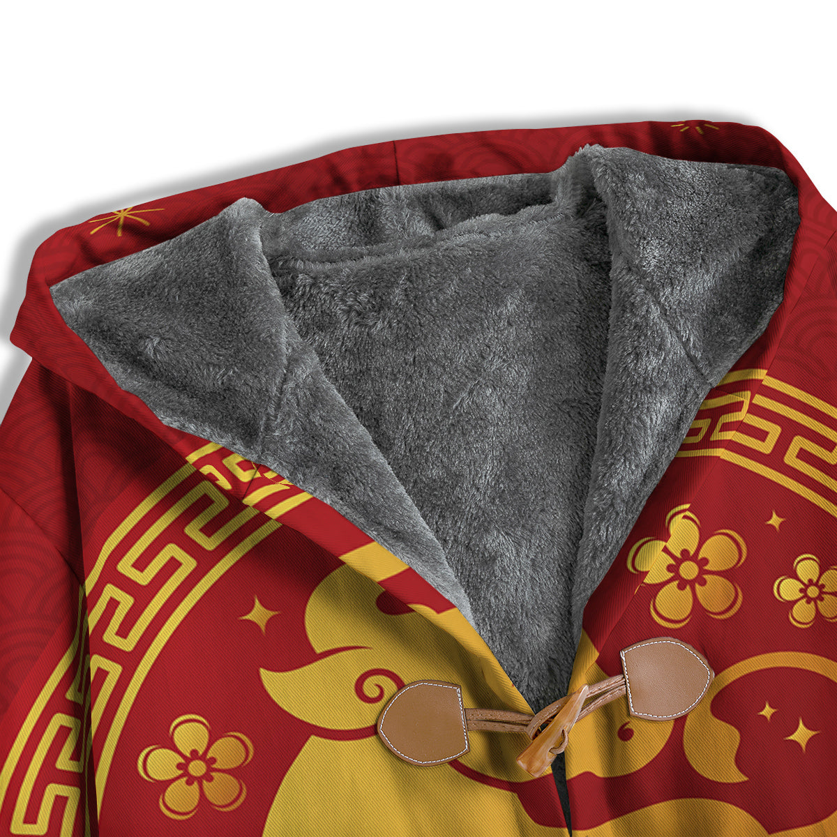 Zodiac Sign Chinese Ox Print Men's Windbreaker Jacket