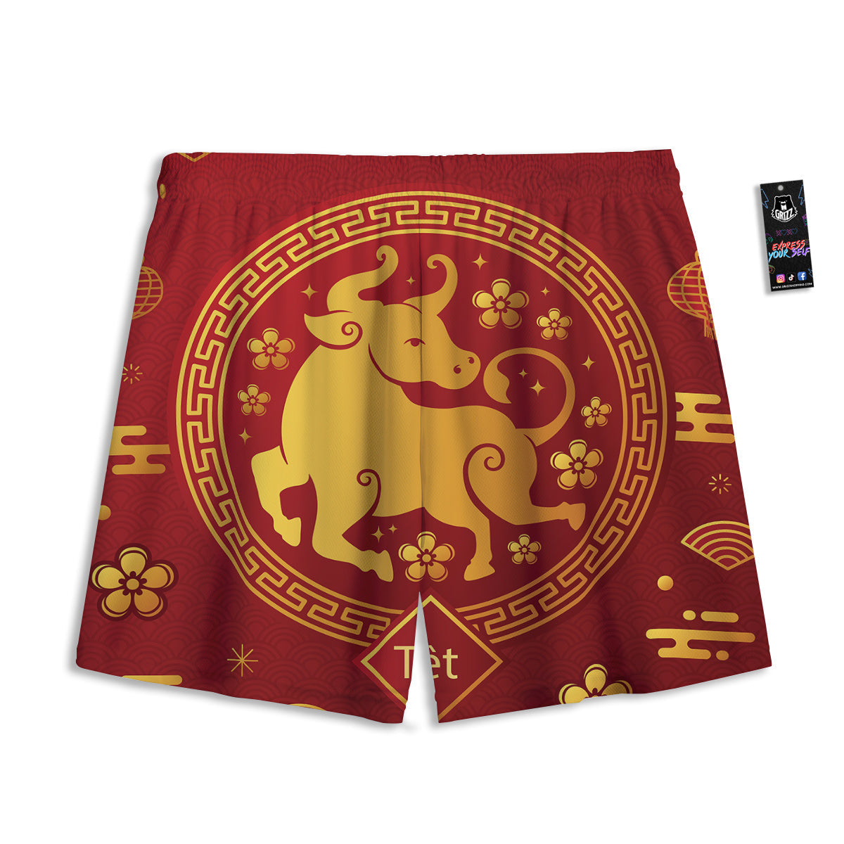 Zodiac Sign Dark Scorpio Print Mesh Shorts