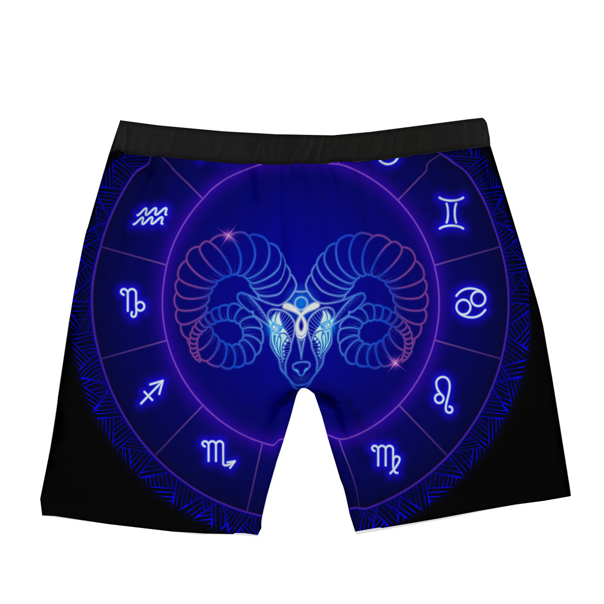 Zodiac Sign Dark Aries Print Boxer Briefs-grizzshop