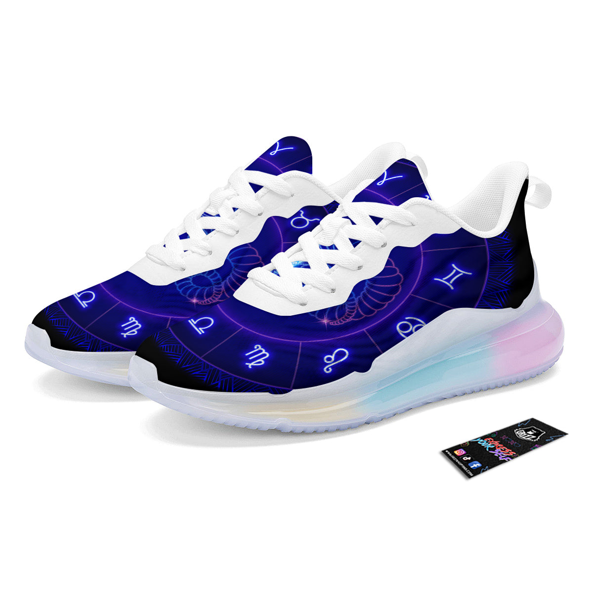 Zodiac Sign Dark Aries Print Running Sneakers-grizzshop