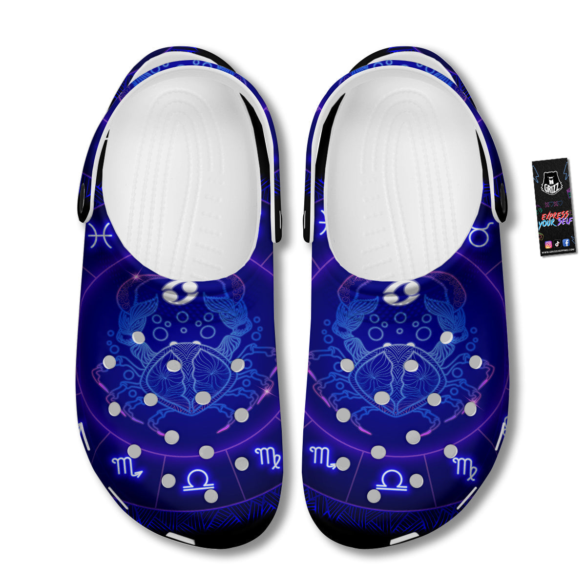 Zodiac Sign Dark Cancer Print Clog-grizzshop