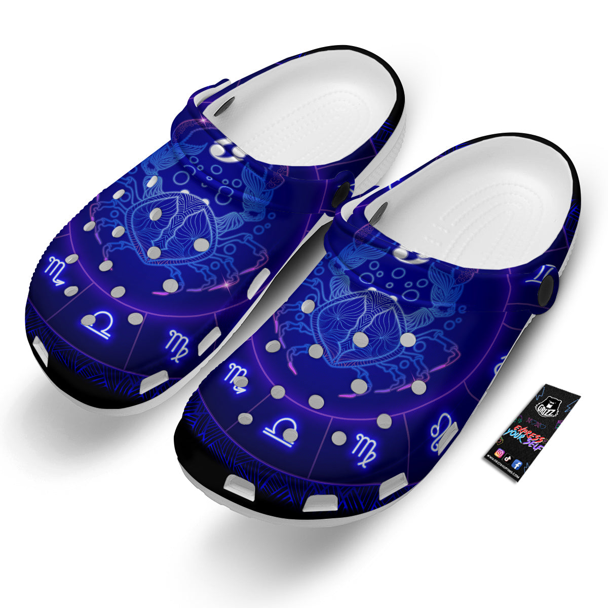 Zodiac Sign Dark Cancer Print Clog-grizzshop