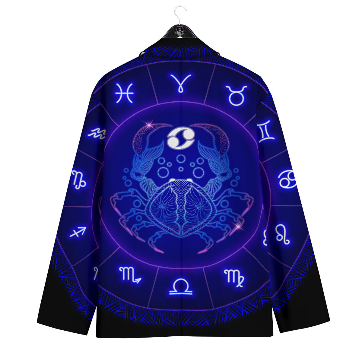 Zodiac Sign Dark Cancer Print Men's Sport Coat-grizzshop