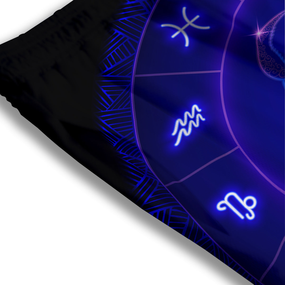 Zodiac Sign Dark Cancer Print Mesh Shorts