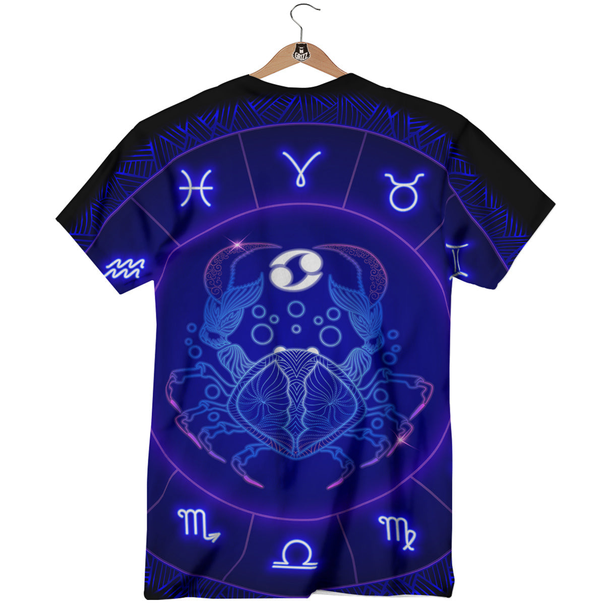 Zodiac Sign Dark Cancer Print T-Shirt-grizzshop