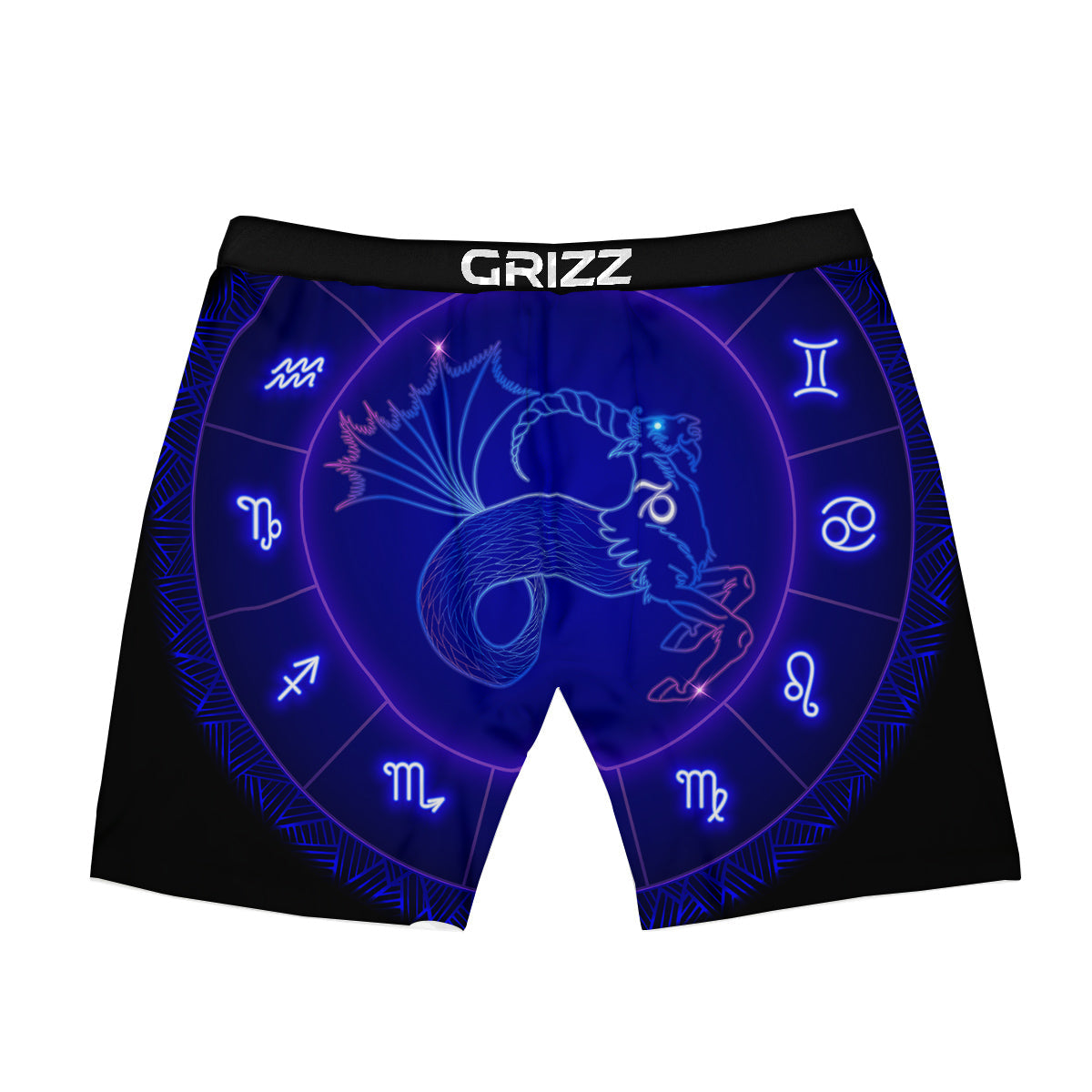 Zodiac Sign Dark Capricorn Print Boxer Briefs-grizzshop