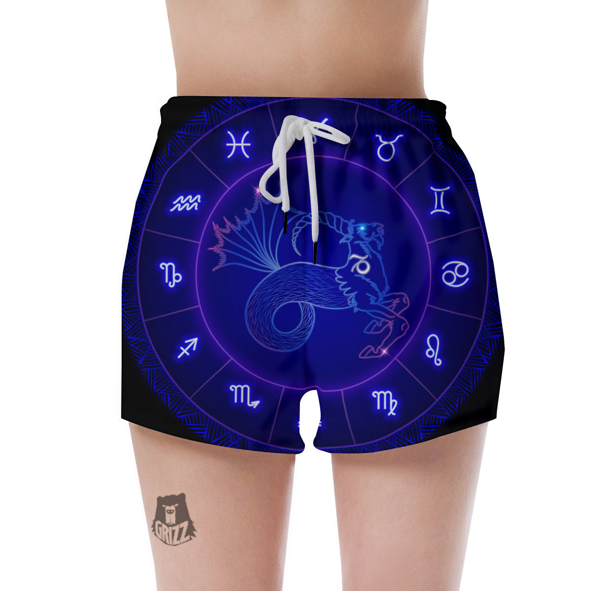 Zodiac Sign Dark Capricorn Print Women's Shorts-grizzshop