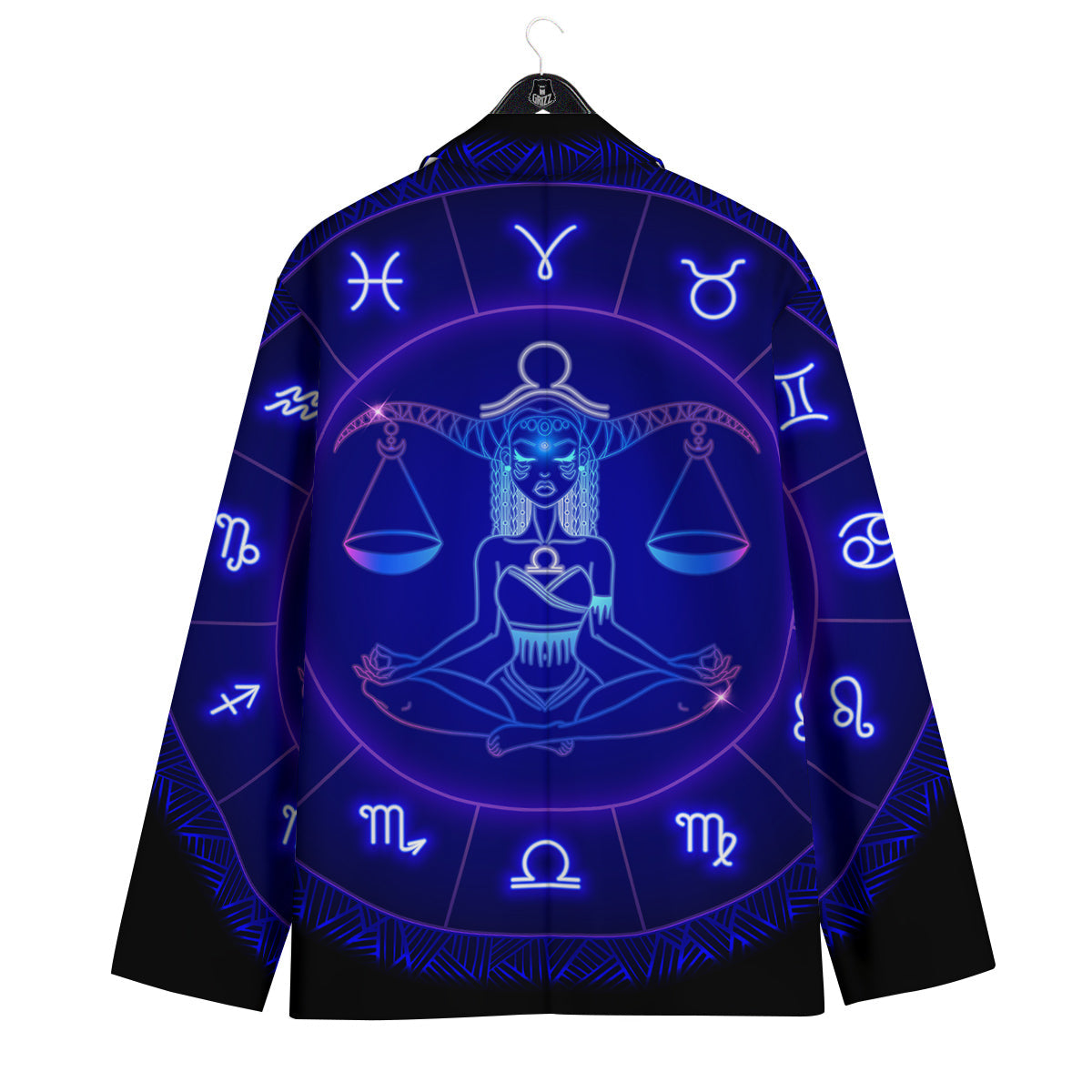 Zodiac Sign Dark Libra Print Men's Sport Coat-grizzshop