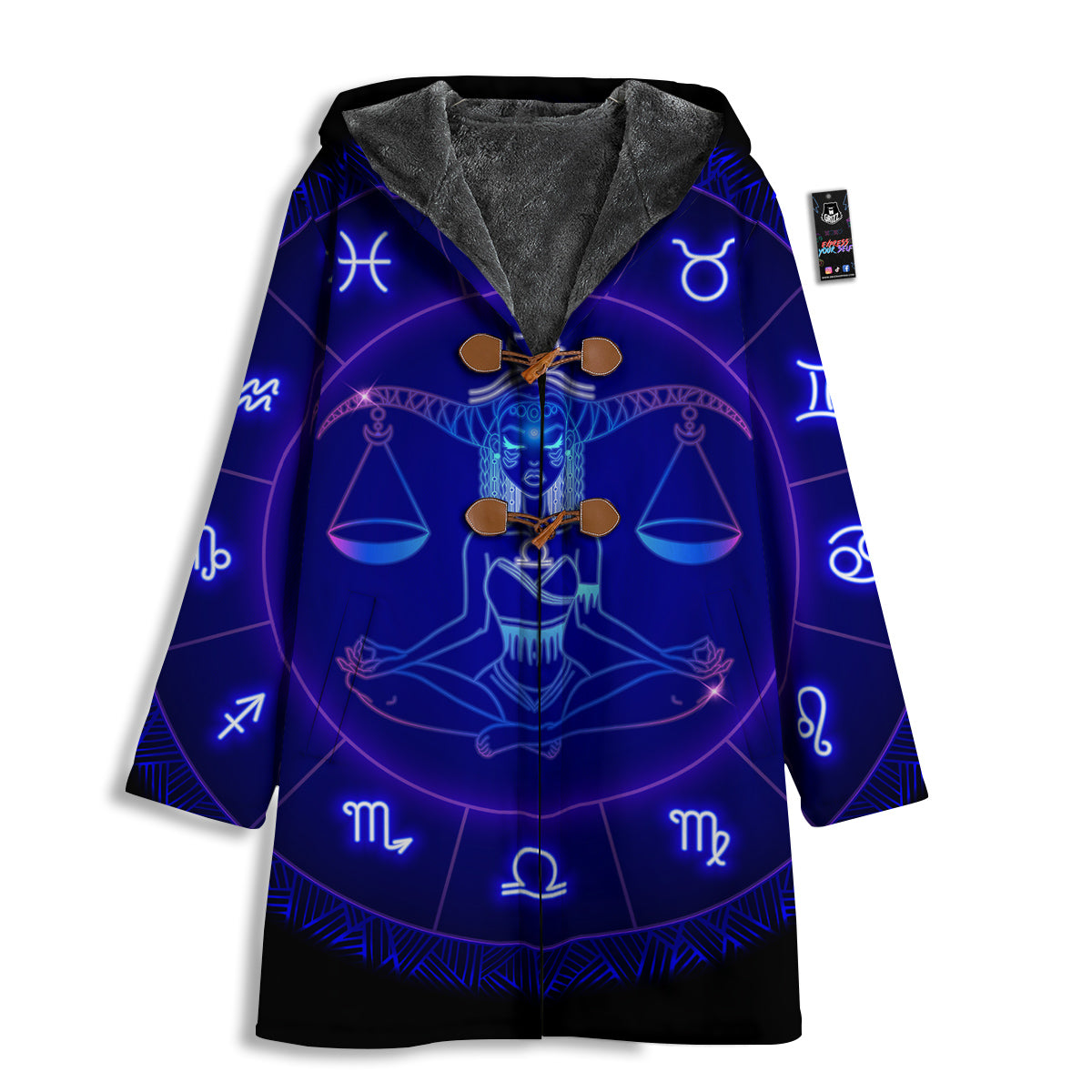 Zodiac Sign Dark Libra Print Men's Windbreaker Jacket-grizzshop