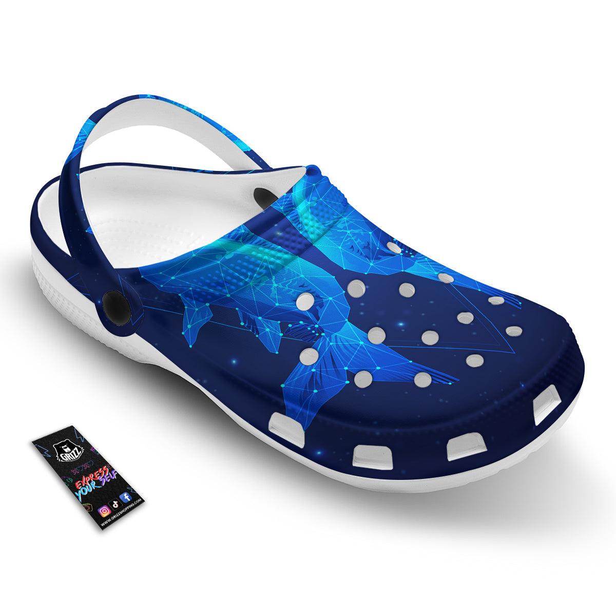 Zodiac Sign Dark Pisces Print Clog-grizzshop