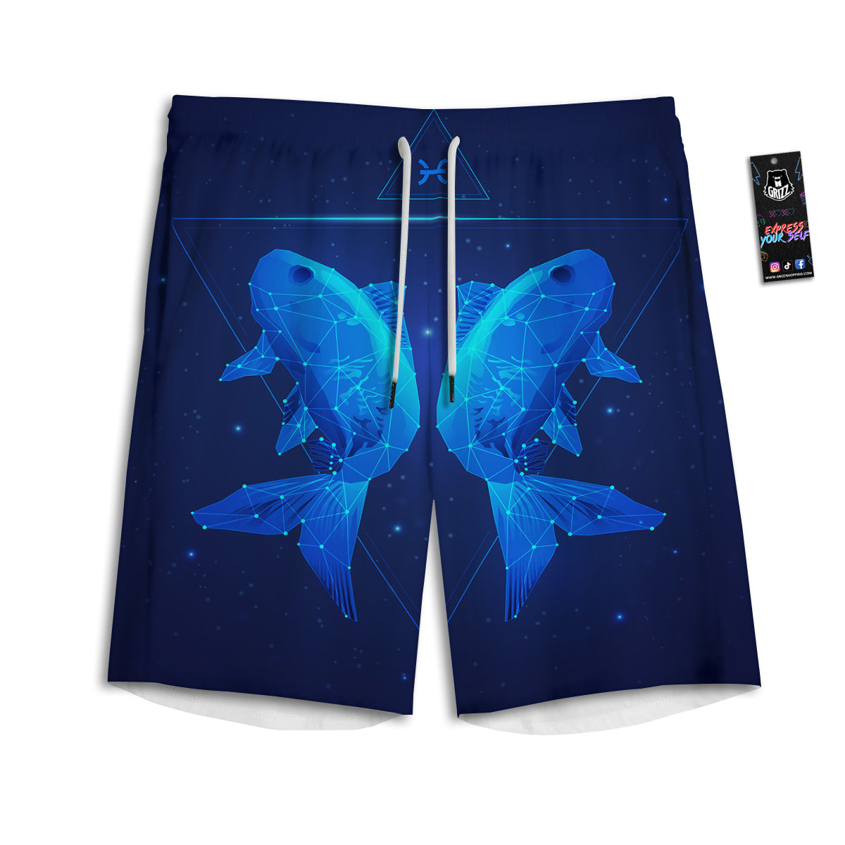 Zigzag Halloween Print Pattern Men's Athletic Shorts