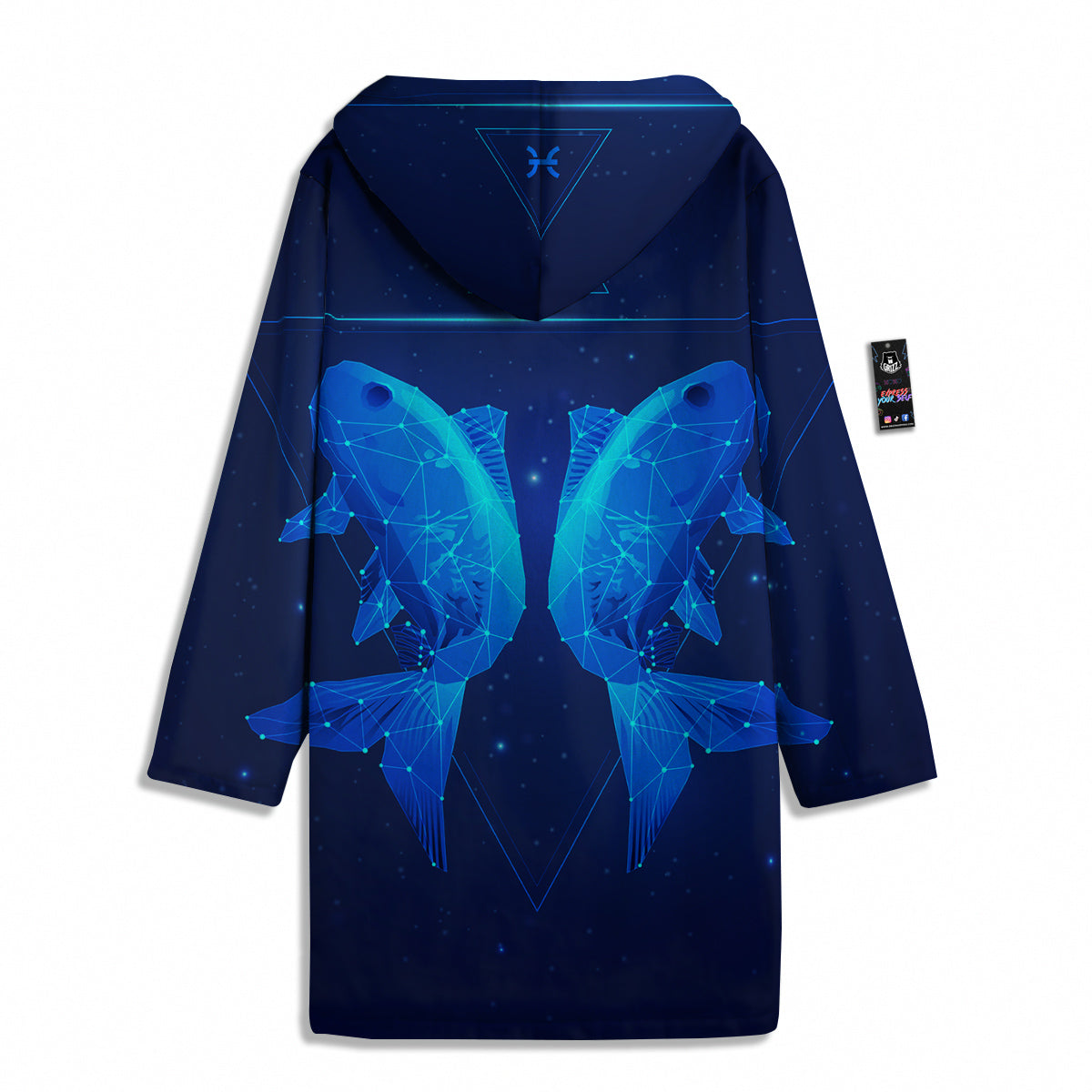 Zodiac Sign Dark Pisces Print Men's Windbreaker Jacket-grizzshop