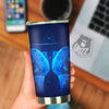 Zodiac Sign Dark Pisces Print Tumbler-grizzshop