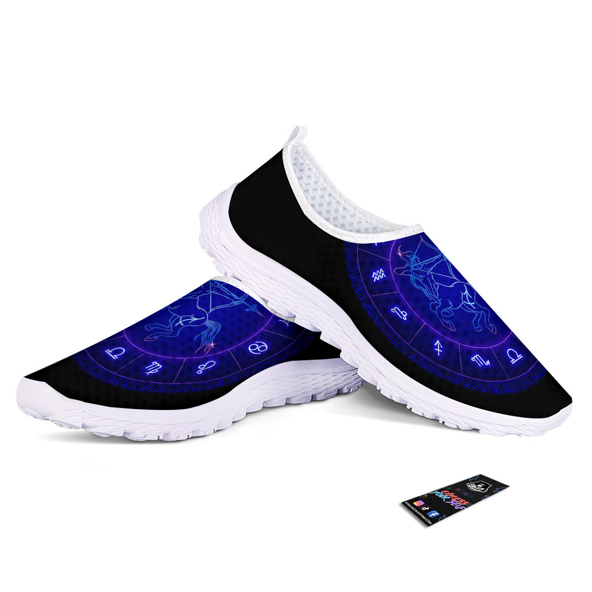 Zodiac Sign Dark Sagittarius Print Nurse Shoes-grizzshop