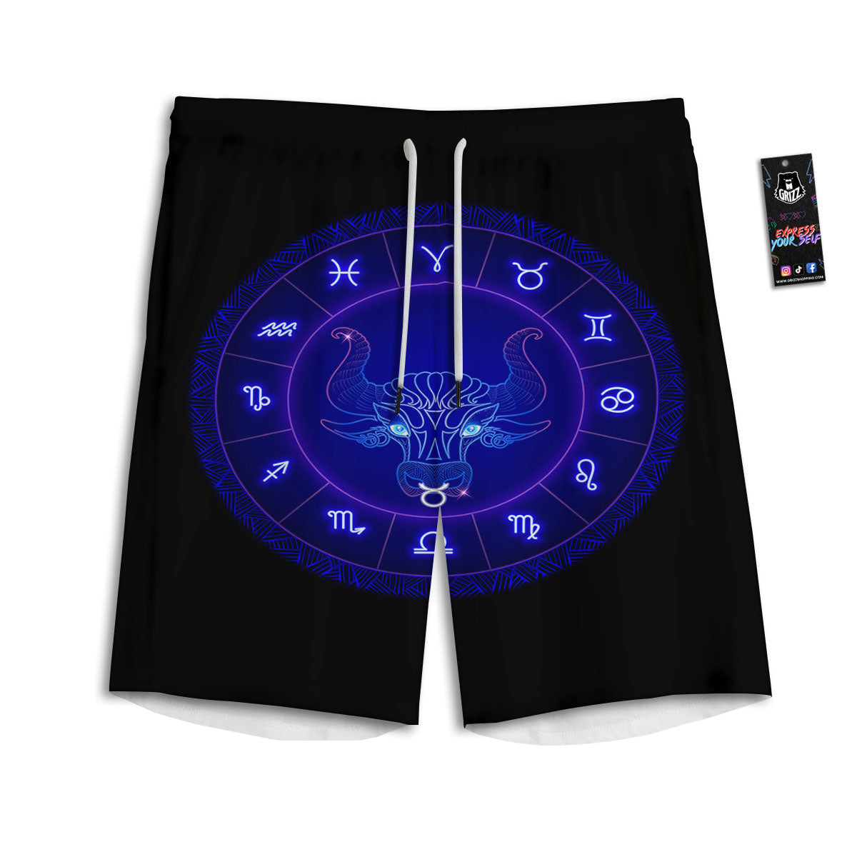 Zigzag White And Pink Print Pattern Men's Athletic Shorts