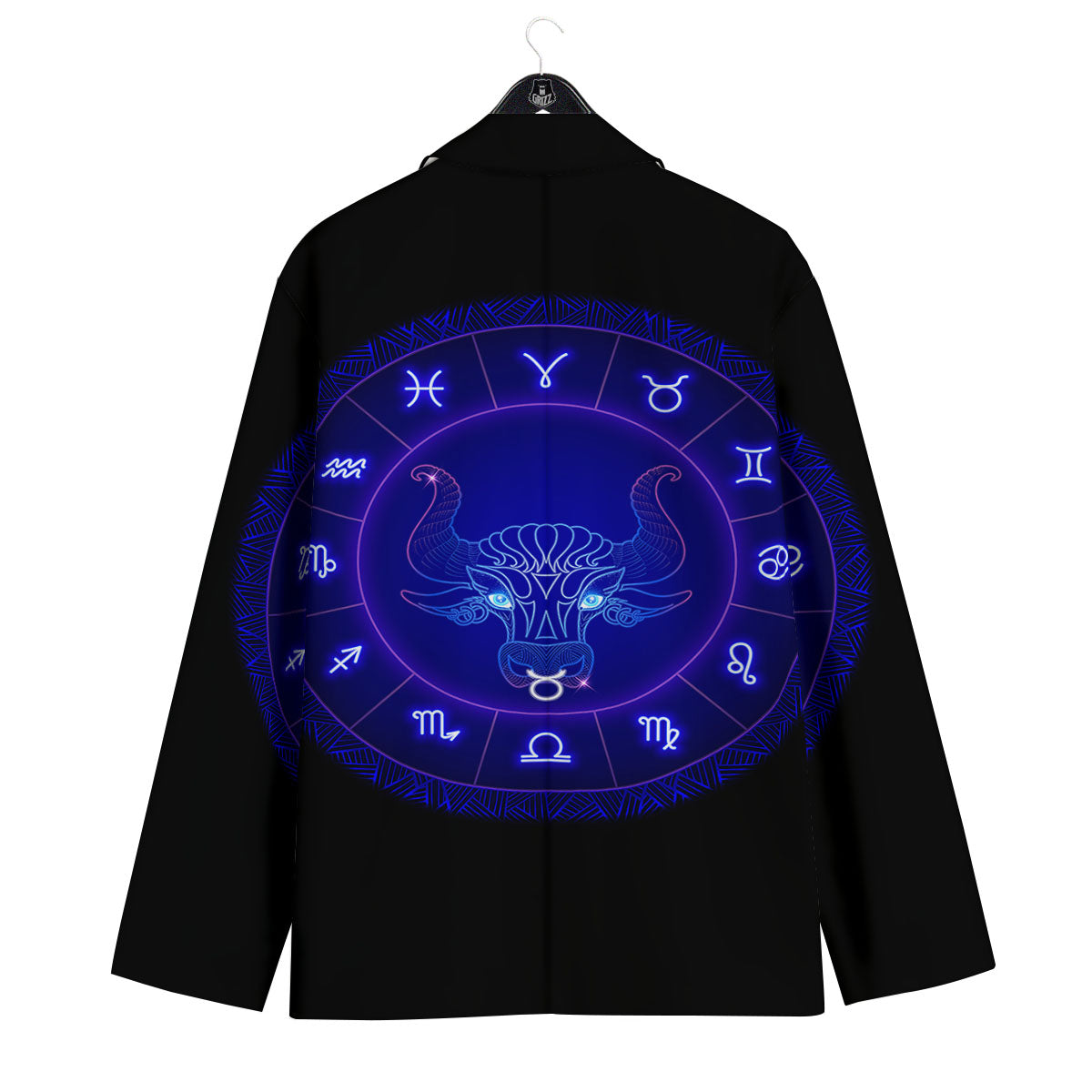 Zodiac Sign Dark Taurus Print Men's Sport Coat-grizzshop