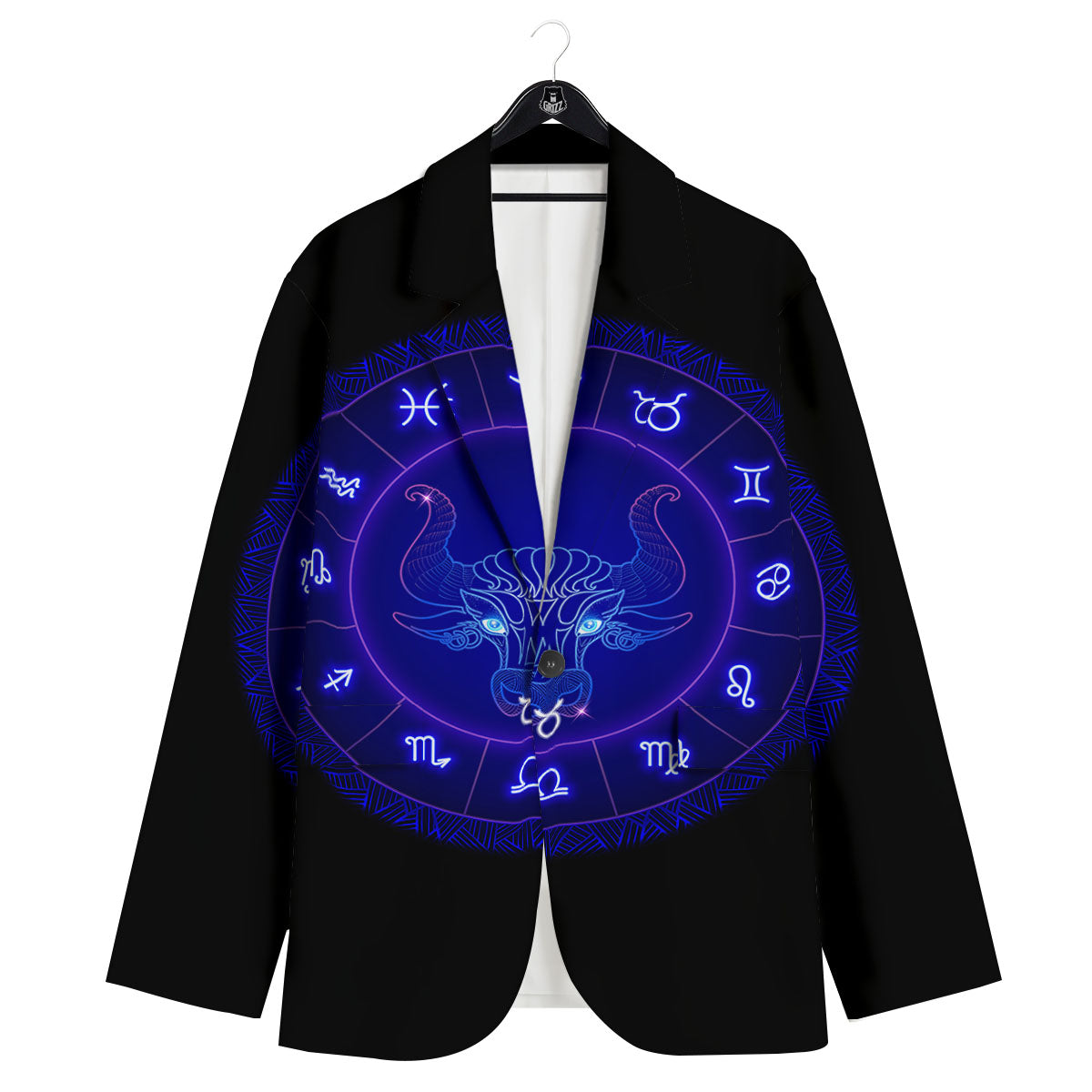 Zodiac Sign Dark Taurus Print Men's Sport Coat-grizzshop