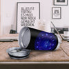 Zodiac Sign Dark Taurus Print Tumbler-grizzshop