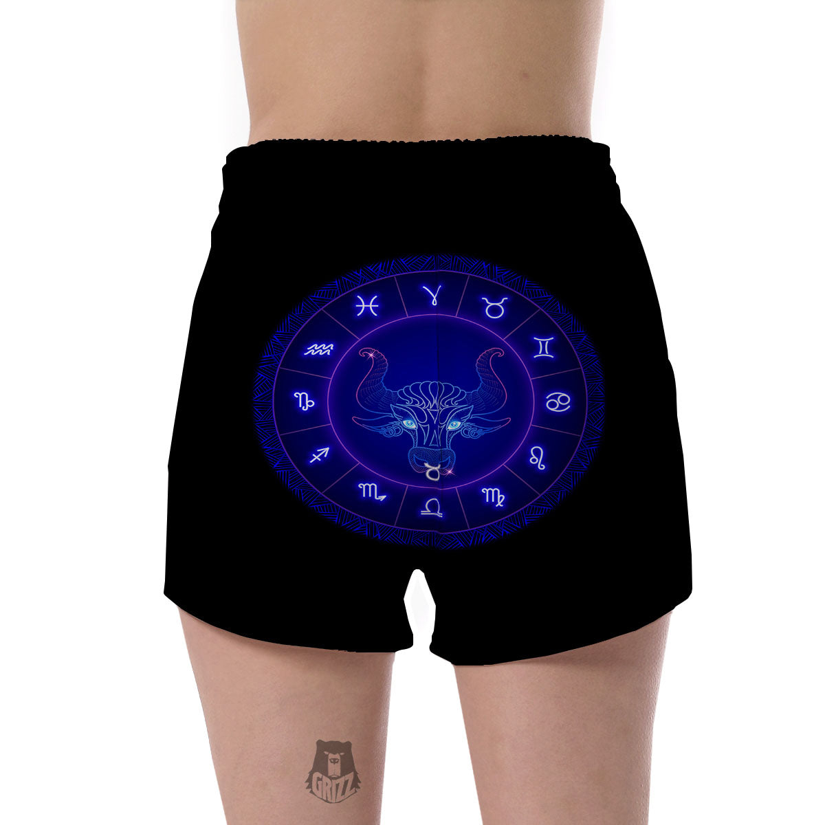 Zodiac Sign Dark Taurus Print Women's Shorts-grizzshop