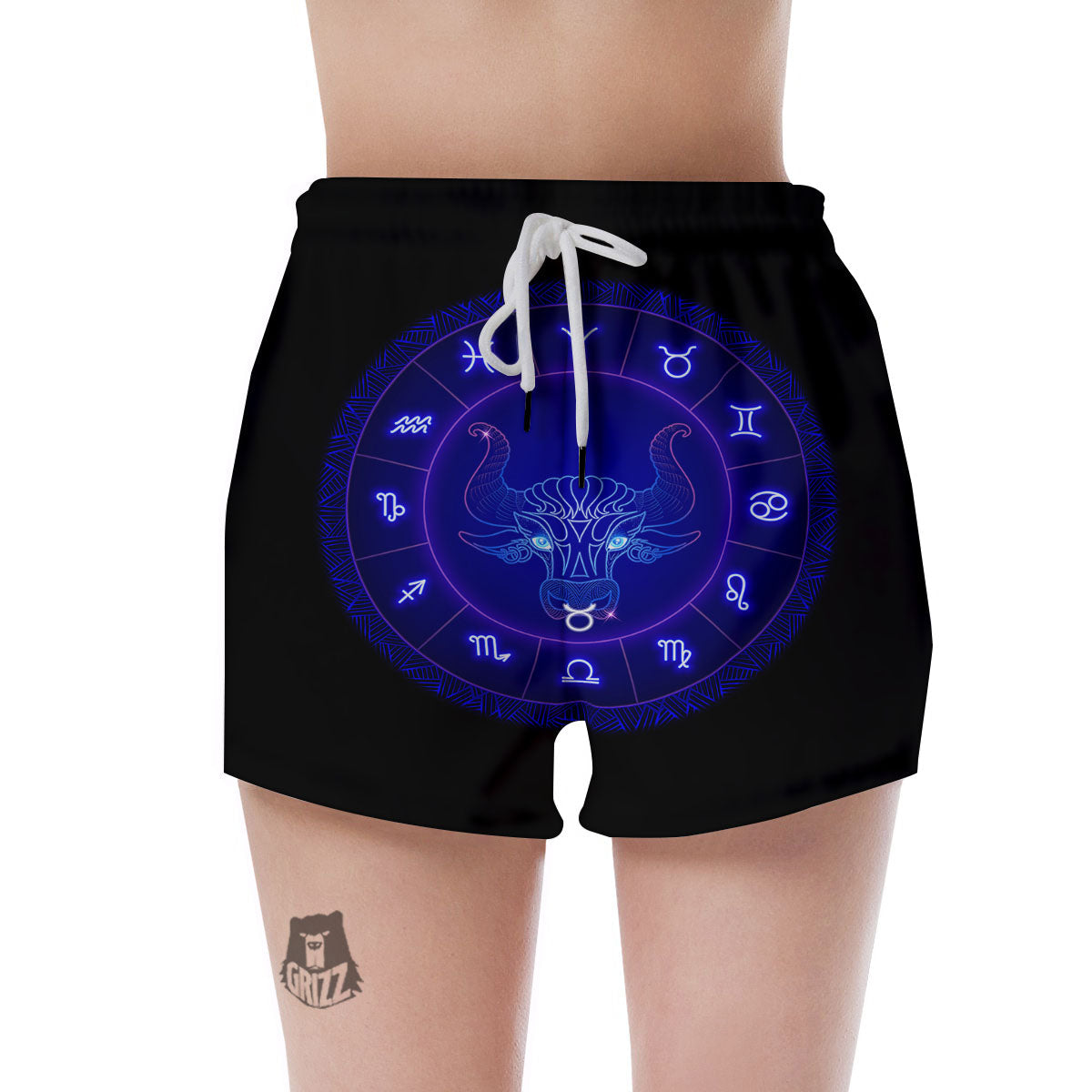 Zodiac Sign Dark Taurus Print Women's Shorts-grizzshop