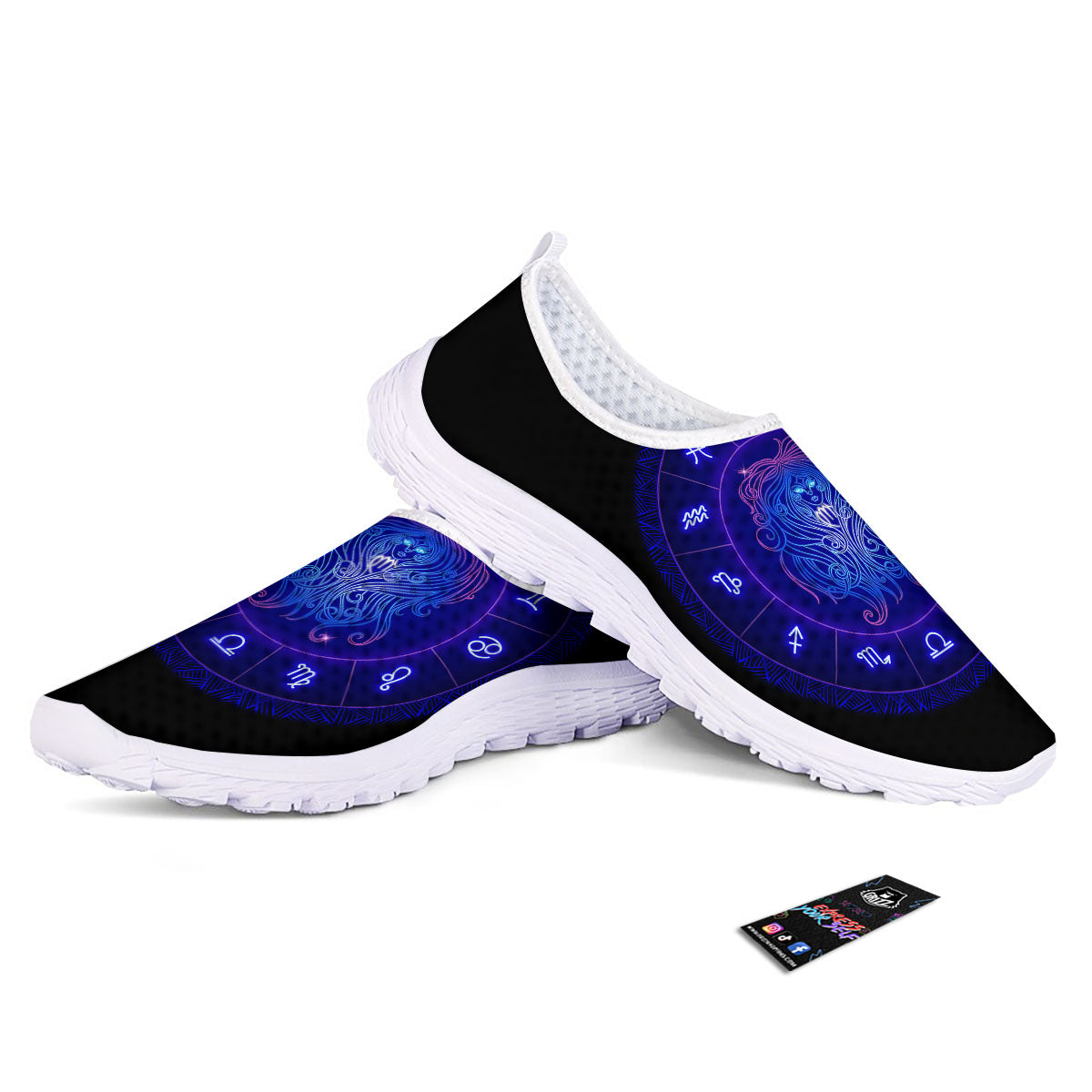 Zodiac Sign Dark Virgo Print Nurse Shoes-grizzshop