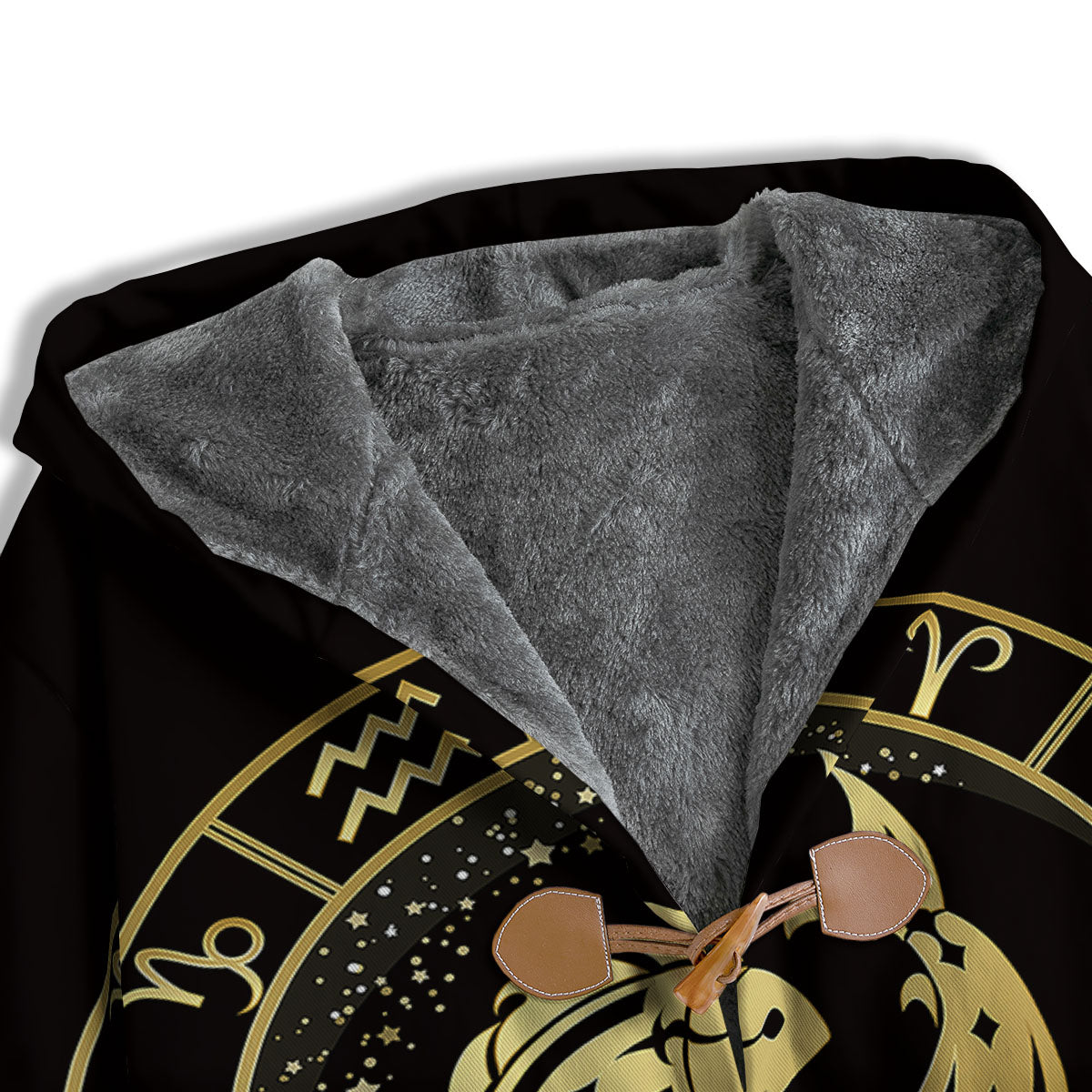 Zodiac Sign Golden Pisces Print Men's Windbreaker Jacket-grizzshop