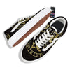 Zodiac Sign Golden Pisces Print Skate Shoes-grizzshop