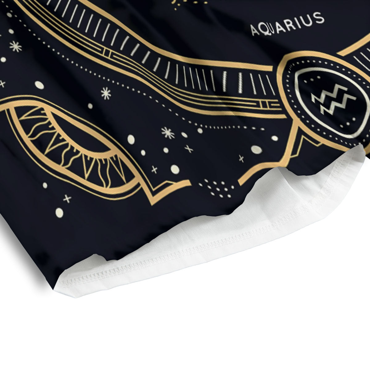 Zodiac Sign Vintage Aquarius Print Men's Athletic Shorts