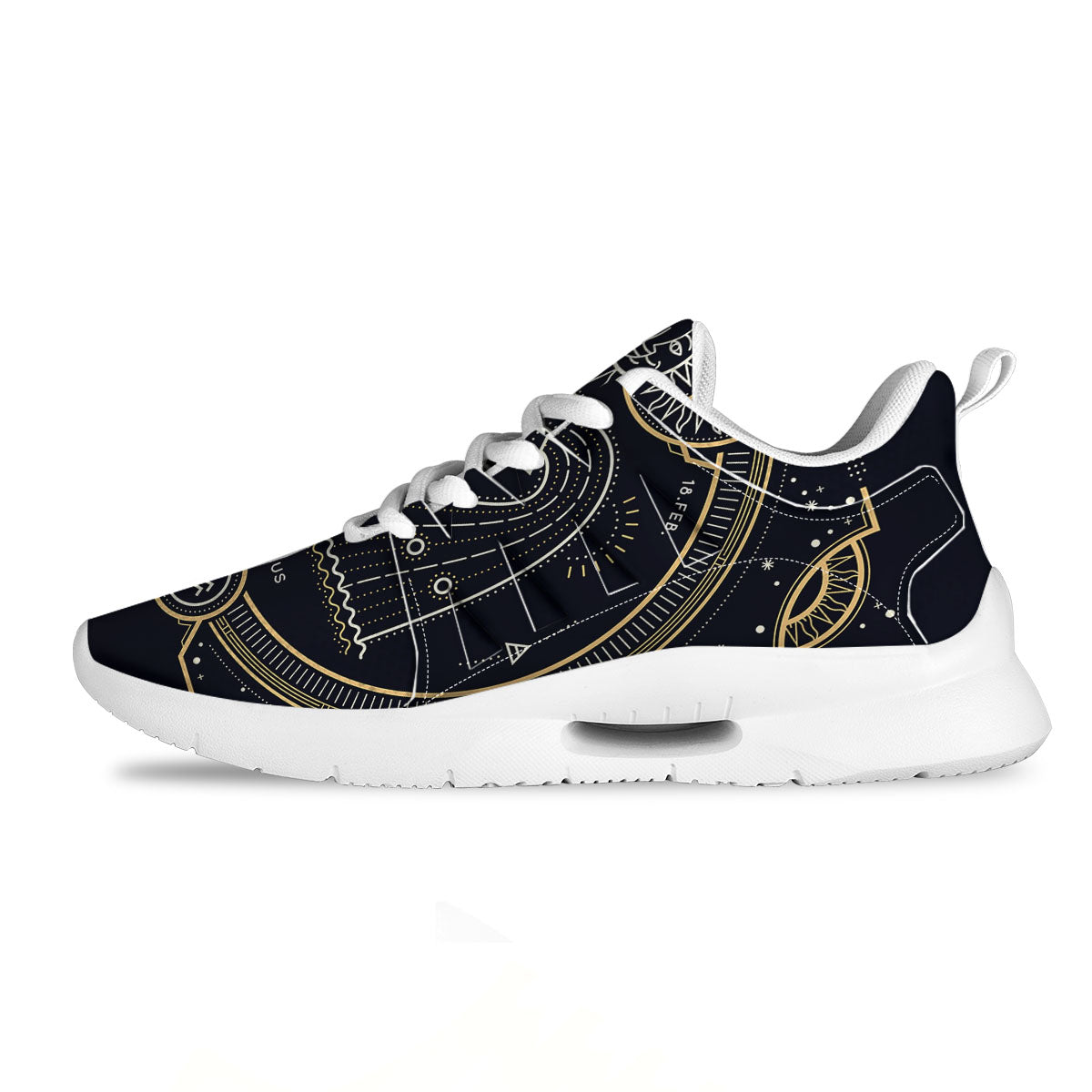 Zodiac Sign Vintage Aquarius Print Tennis Shoes-grizzshop