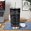 Zodiac Sign Vintage Aquarius Print Tumbler-grizzshop