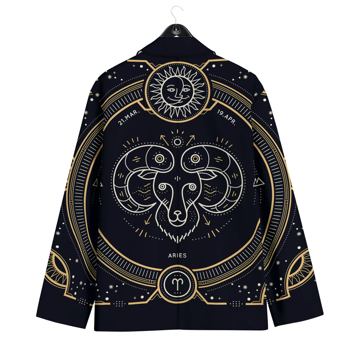 Zodiac Sign Vintage Aries Print Men's Sport Coat-grizzshop