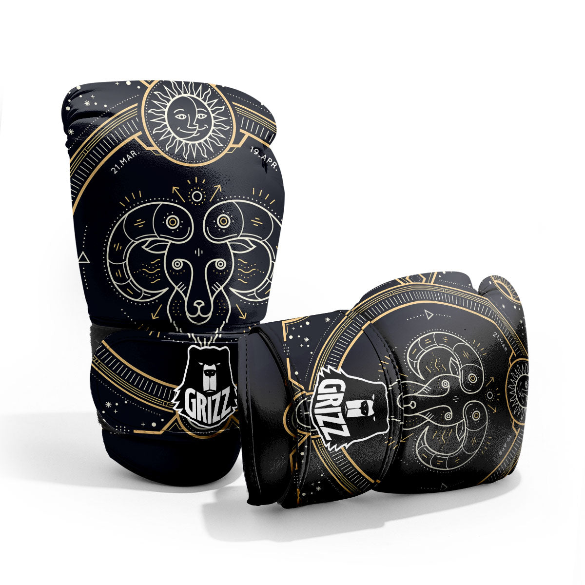 Zodiac Sign Vintage Aries Print Pro Boxing Glove