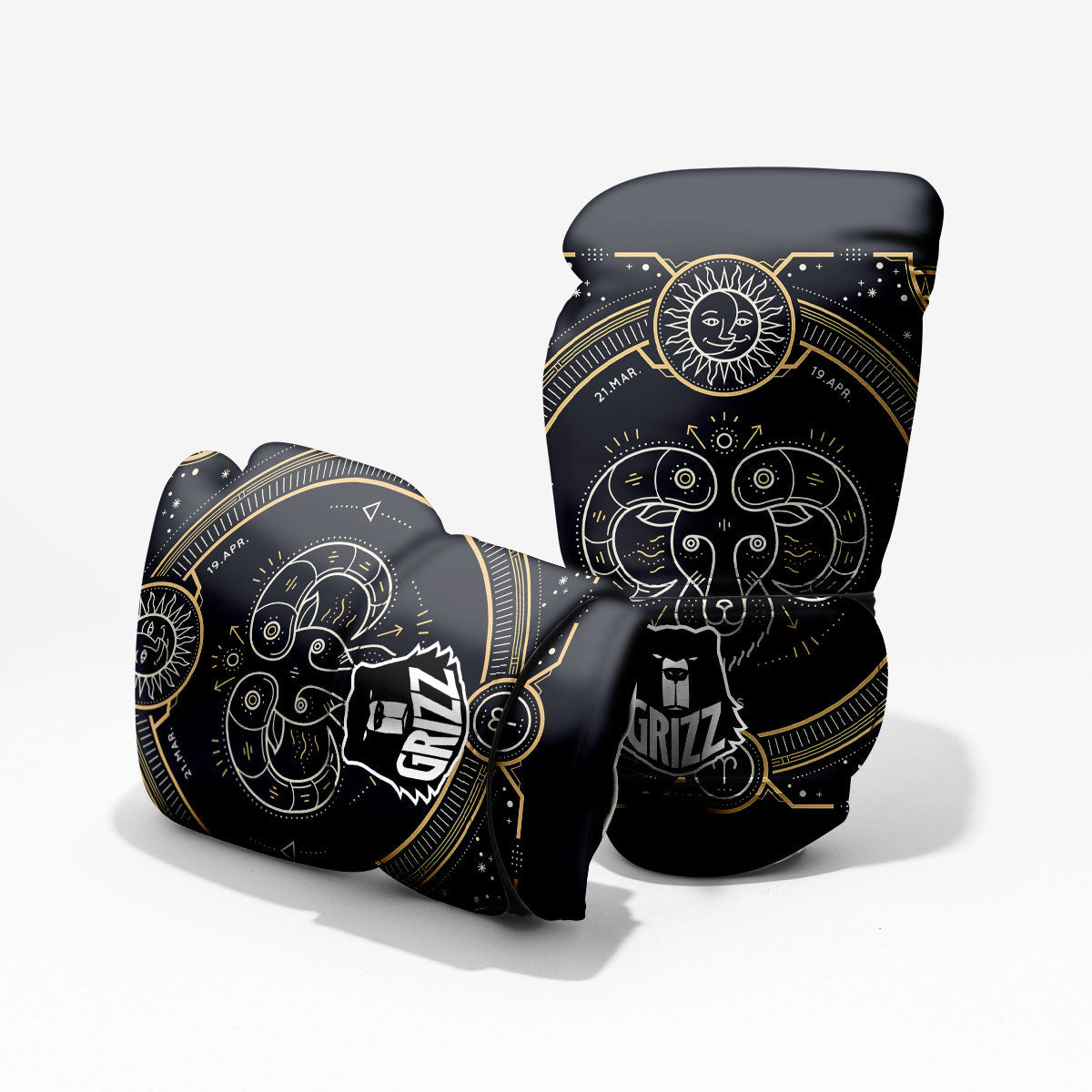 Zodiac Sign Vintage Aries Print Pro Boxing Glove
