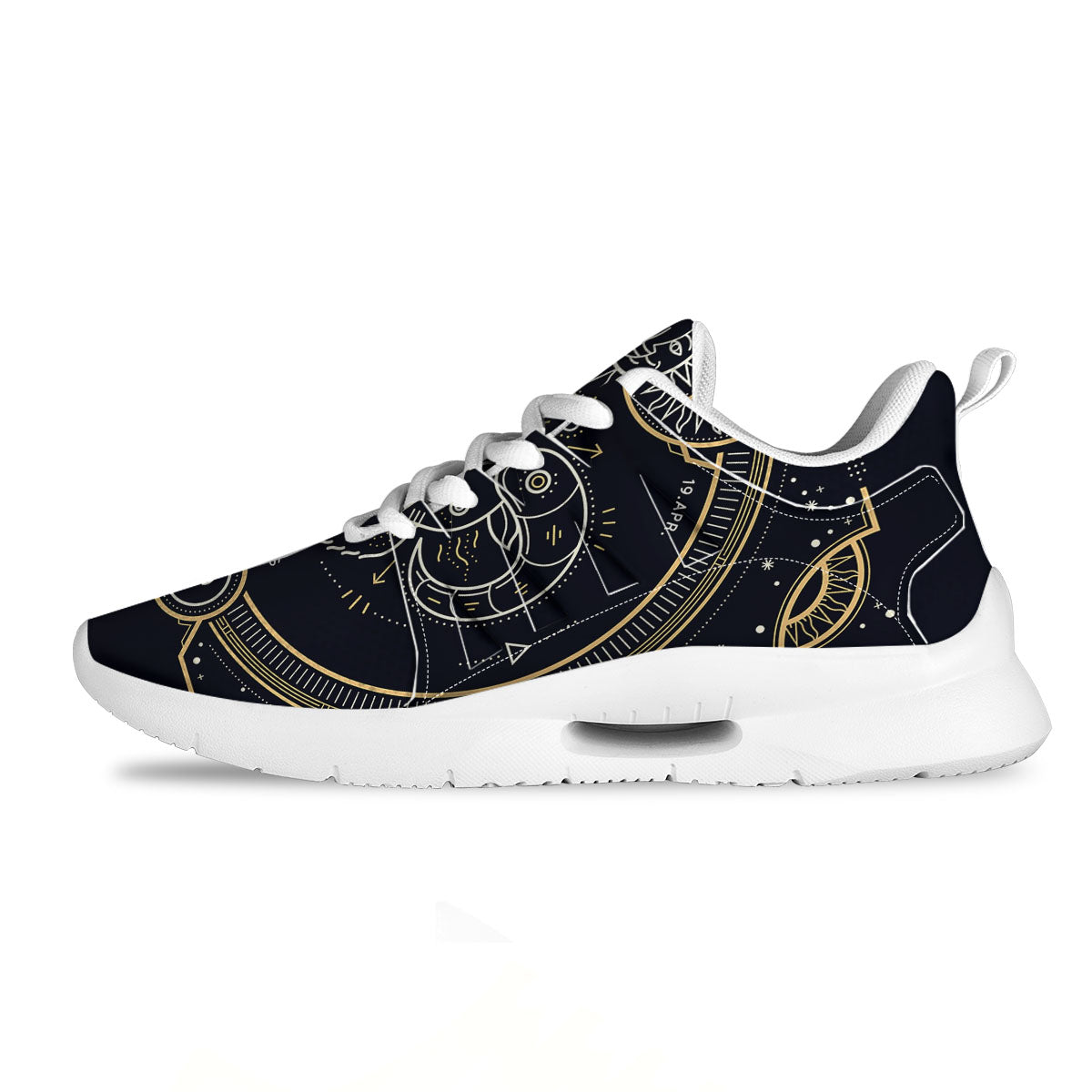 Zodiac Sign Vintage Aries Print Tennis Shoes-grizzshop
