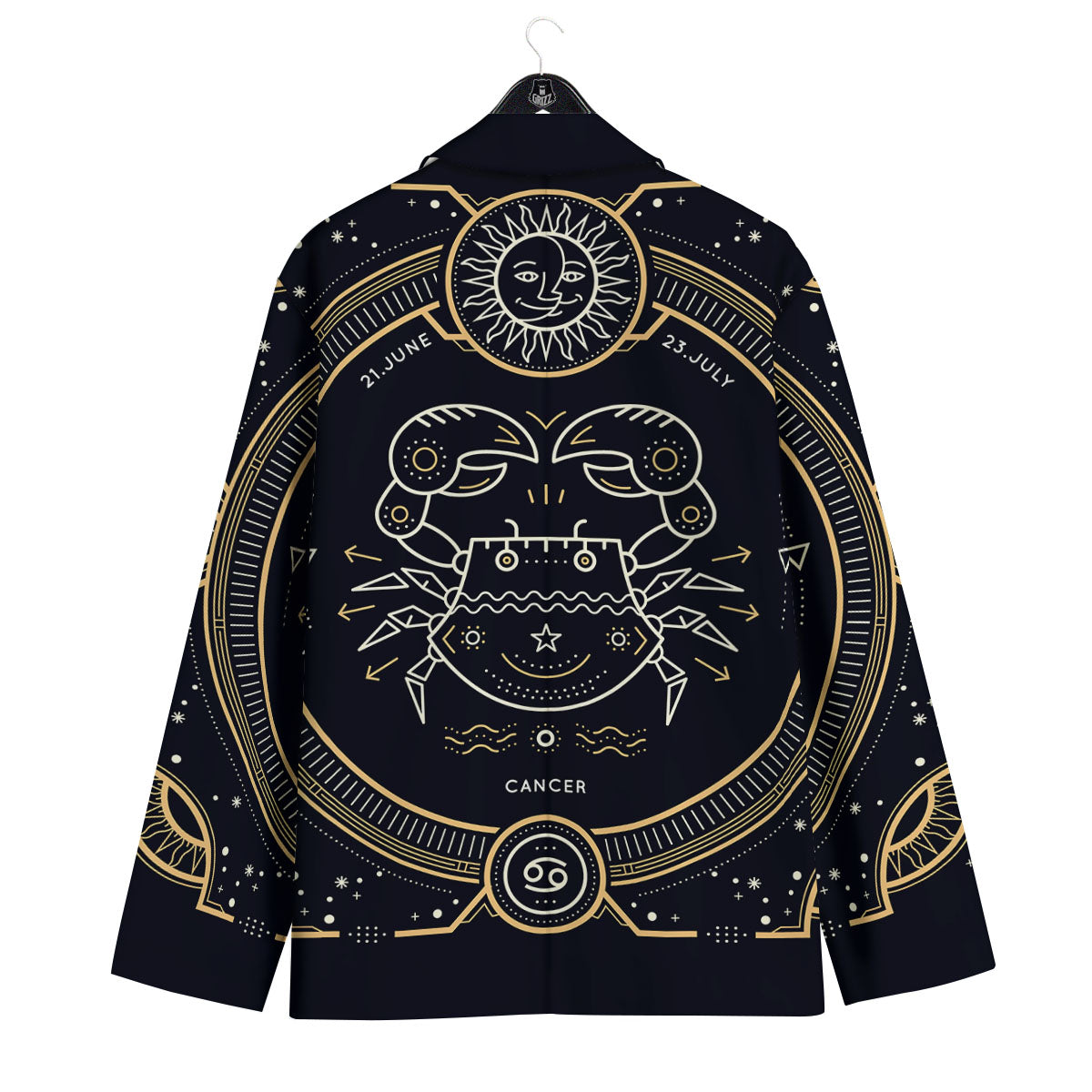 Zodiac Sign Vintage Cancer Print Men's Sport Coat-grizzshop