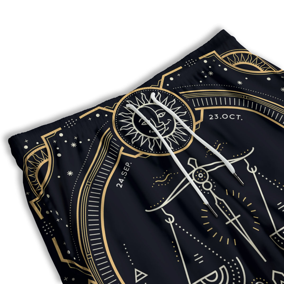 Zodiac Sign Vintage Libra Print Men's Athletic Shorts